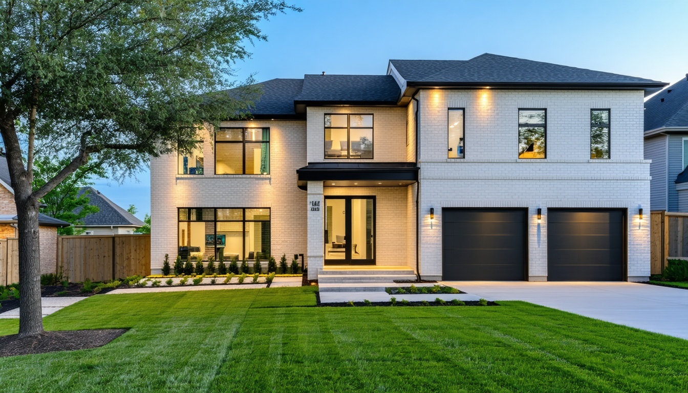 Modern family home in a suburban Dallas neighborhood
